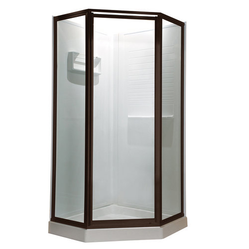 American Standard AMOPQF2.400 Neo Angle Shower Doors with Clear Glass - Oil Rubbed Bronze